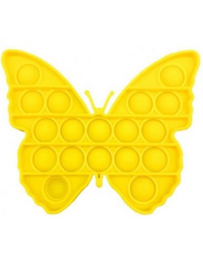 Jucarie antistres Poppit fidget - Fluture, galben - 1