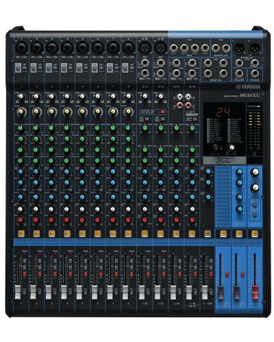 Mixer analogic Yamaha - Studio&PA MG 16 XU, negru/albastru - 2