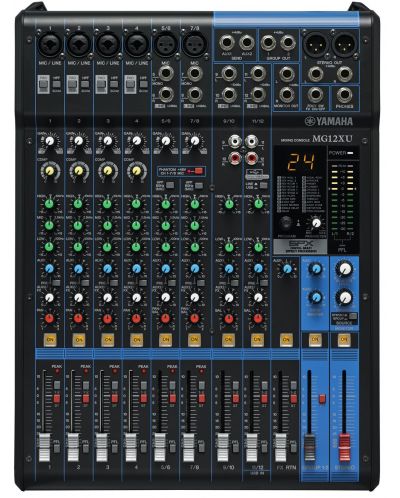 Mixer analogic Yamaha - Studio&PA MG 12 XU, negru/albastru - 2