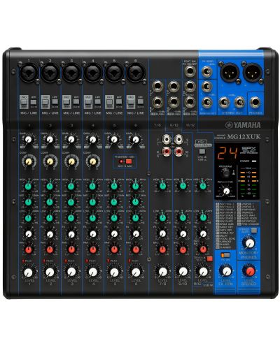 Mixer analogic Yamaha - Studio&PA MG 12 XUK, negru/albastru  - 2