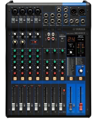 Mixer analogic Yamaha - Studio&PA MG 10 XUF, negru/albastru - 2
