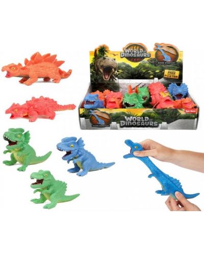 Jucărie antistres Toi Toys - Dinozaur extensibil, sortiment - 1