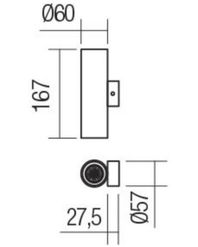 Smarter - Axis 01-2162, IP20, 240V, GU10, 2x35W, mat de cupru - 2