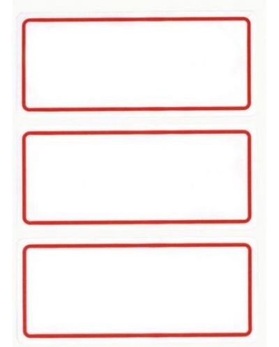 Etichete scolare APLI - Albe cu margine rosie - 1