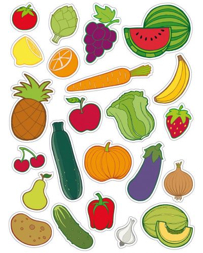 Set stickere APLI - Fructe si legume, 60 bucati - 1
