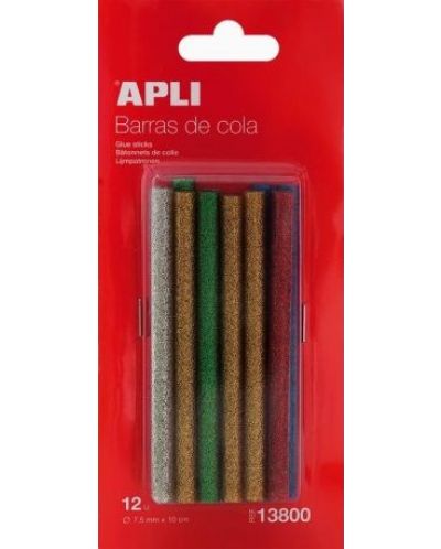 Batoane de silicon pentru lipit, culori stralucitoare APLI – ø 7.5 х 10 cm, 12 bucati - 1