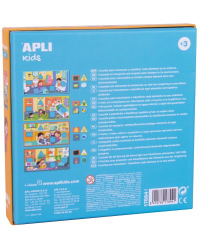 Puzzle-joc de asociere APLI - In casa - 2