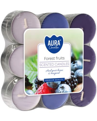 Lumânări parfumate de ceai Bispol Aura - Forest Fruits, 18 bucăți - 1