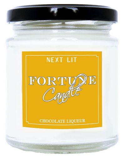 Lumanare parfumata cu mesaj Next Lit Fortune Candle - Lichior de ciocolata, in engleza - 1