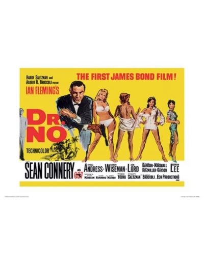 Tablou Art Print Pyramid Movies: James Bond - Dr No Yellow - 1