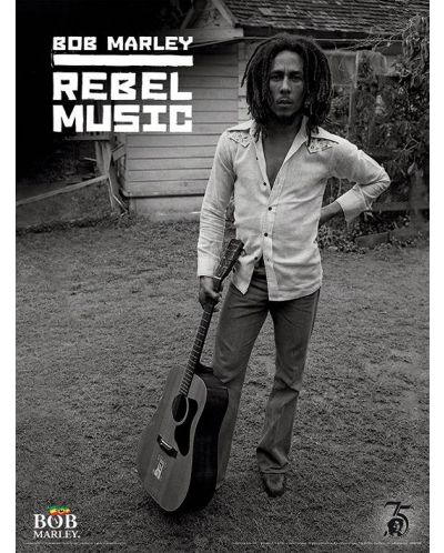 Tablou Art Print Pyramid Music: Bob Marley - Rebel Music - 1