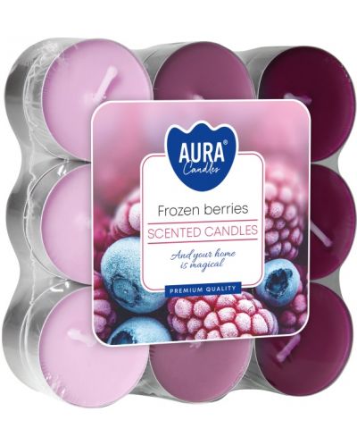 Lumânări parfumate de ceai Bispol Aura - Frozen Berries, 18 bucăți - 1