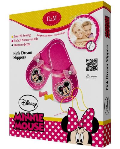 Set creativ Revontuli Toys Oy - Coase singur, papuci cu Minnie Mouse - 1