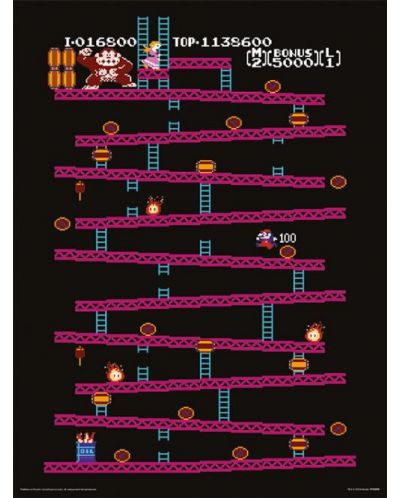Tablou Art Print Pyramid Games: Donkey Kong - Nes - 1