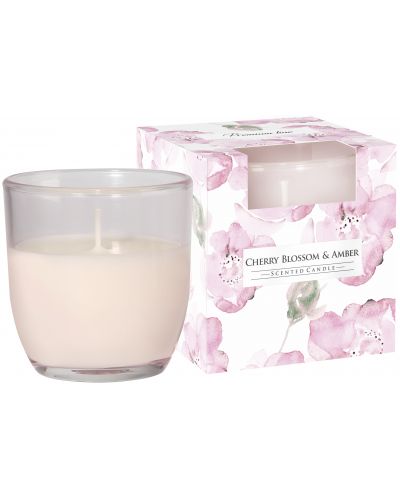 Lumânare parfumată Bispol Aura - Cherry Blossom & Amber, 100 g - 1