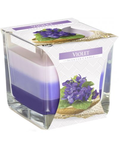 Lumânare parfumată Bispol Aura - Violet, 170 g - 1