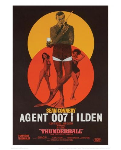 Tablou Art Print Pyramid Movies: James Bond - Thunderball – Danish - 1