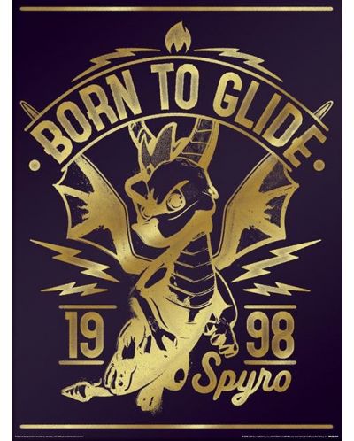 Tablou Art Print Pyramid Games: Spyro - Gold Born To Glide	 - 1