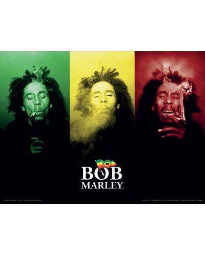 Tablou Art Print Pyramid Music: Bob Marley - Tricolour Smoke - 1