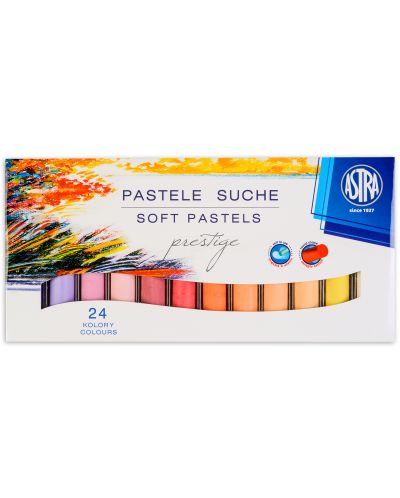 Pasteluri uscate Astra - Prestige, 24 culori, cu forma rotunda - 1