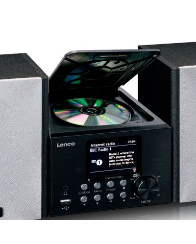 Sistem audio Lenco - MC-250BK, negru/gri - 4