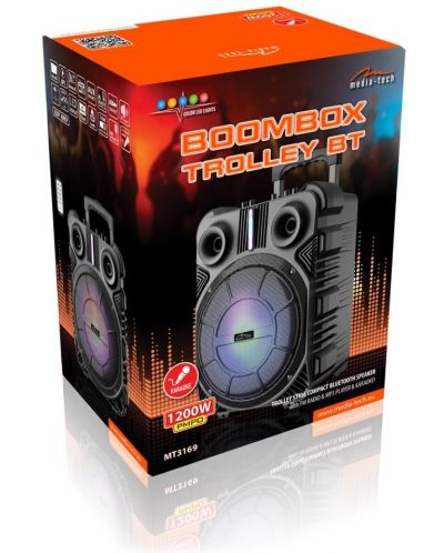 Sistem audio Media-Tech - Boombox Trolley BT MT3169, negru - 4