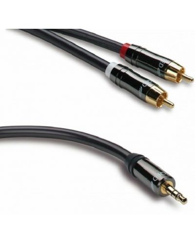 Cablu audio QED - Performance J2P, 2x RCA/3,5 mm M/M, 1,5 m, negru - 3