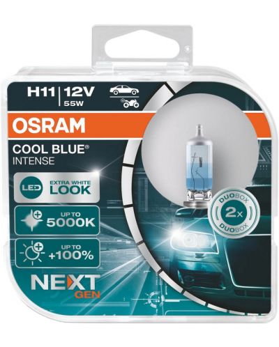 Becuri auto Osram - H11, 64211CBN, Cool Blue Intense - 1