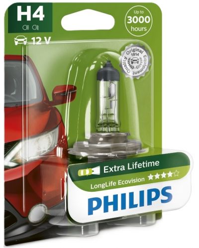 Bec auto  Philips - LLECO, H4, 12V, 60/55W, P43t-38 - 1