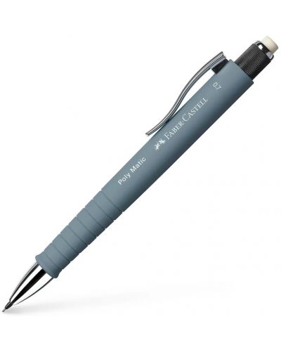 Creion automat Faber-Castell Poly Matic - 0.7 mm, gri piatra - 1
