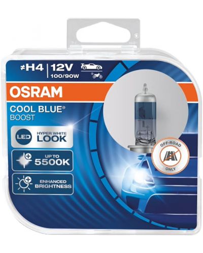 Becuri auto Osram - H4, 62193CBB, Cool Blue Boost - 1