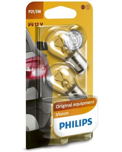 Becuri auto Philips - 12V, P21/5W, BAY15d, 2 buc. - 1