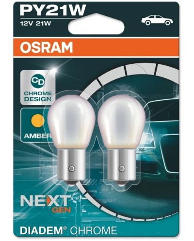 Becuri auto Osram - PY21W, 7507DC, Diadem Chrome - 1