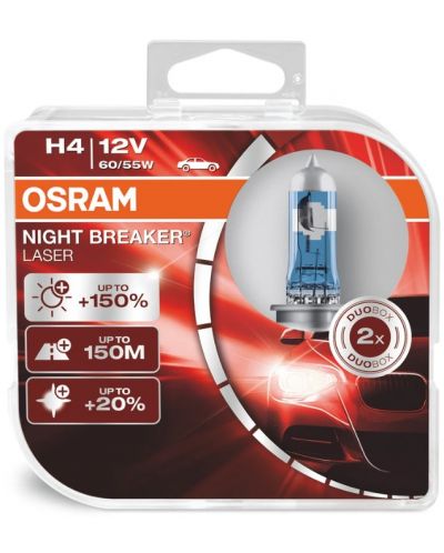 Becuri auto Osram - H4, 64193NL, Night Breaker Laser - 1