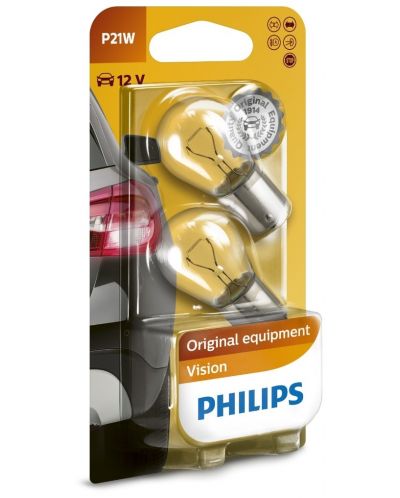 Becuri auto Philips - 12V, P21W, BA15s, 2 buc. - 1