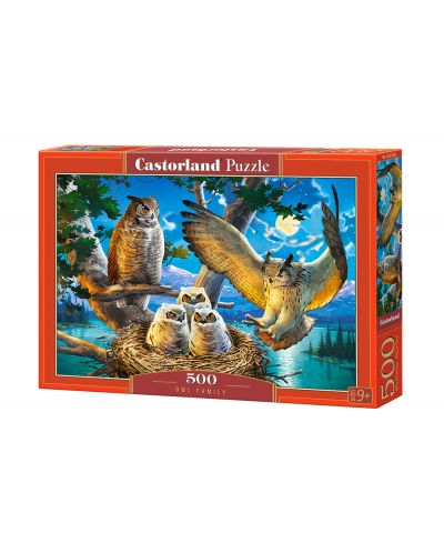 Puzzle Castorland de 500 piese - Familia bufnite - 1
