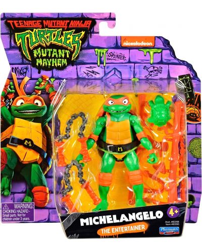 Figura de acțiune de bază TMNT Mutant Mayhem - Michelangelo - 5