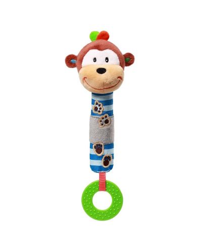 Jucărie care scârțâie, cu teether Babyono - Monkey - 1