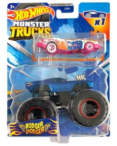 Buggy Hot Wheels Monster Trucks Rodger Dodger cu ma inu