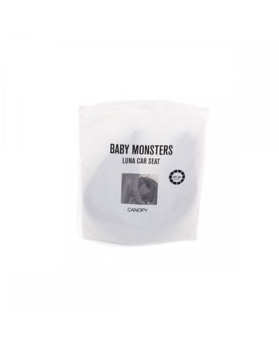 Acoperiș pentru scaunul auto Baby Monsters - Luna, gri - 1