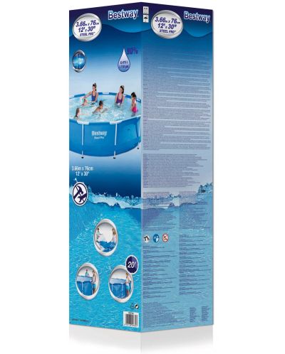 Piscina Bestway - Steel Pro, 366 x 76 cm - 4