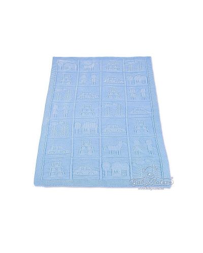 Pătură tricotată Baby Matex - Albastru - 1