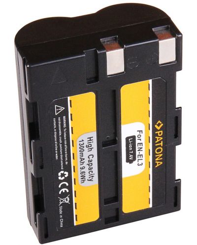 Baterie Patona - Standard, înlocuitor pentru Nikon EN-EL3, negru/galben - 2