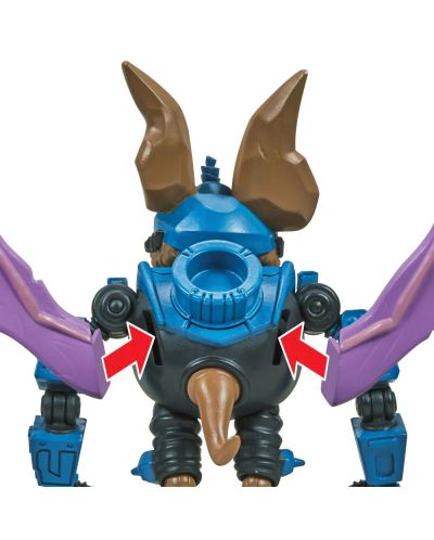 Figurină de acțiune de bază TMNT Mutant Mayhem - Wingnut - 5