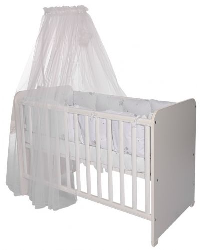 Baldachin pentru pat pentru copii Lorelli - Color Pom Pom, 480 x 160 cm, alb - 1