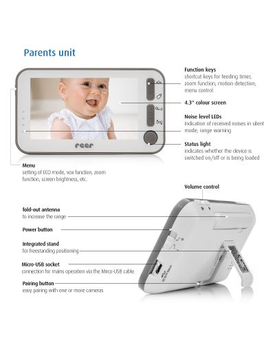Monitor video pentru copii Reer - BabyCam L - 3