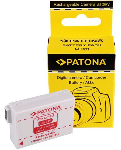 Baterie Patona - Standard, înlocuitor pentru Canon P-E8, LPE8, alb - 3