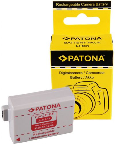 Baterie Patona - Standard, înlocuitor pentru Canon LP-E5, alb - 3