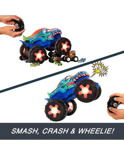 Buggy cu telecomandă Hot Wheels Monster Trucks - Mega Wrex, 1:15 - 8