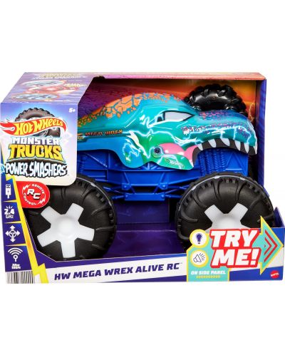 Buggy cu telecomandă Hot Wheels Monster Trucks - Mega Wrex, 1:15 - 1